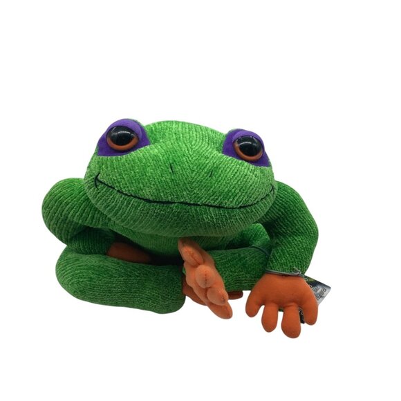 Froggie Sound Soother Plush Toy Relaxing Nature Sounds Green Orange WORKS 10" - Picture 2 of 8